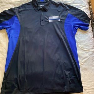 Men’s XL Polo with Flag color bloc